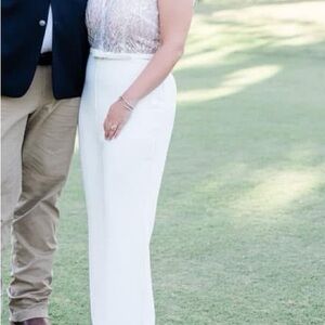 Elegant White High-Waisted Pants